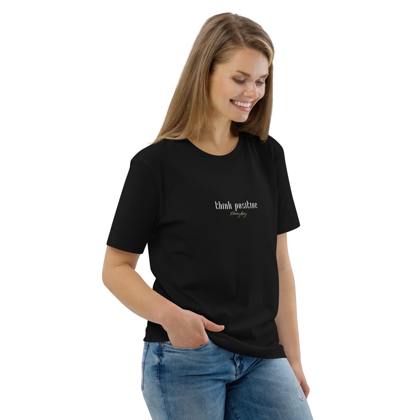 "Think Positive" Shirt Unisex (schwarz)