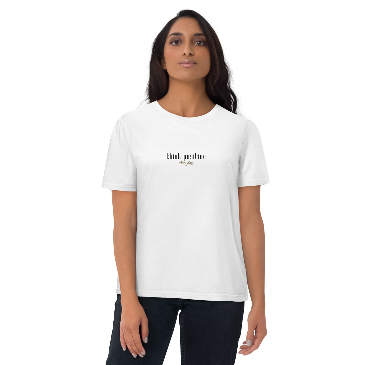 "Think Positive" Shirt Unisex (weiß)