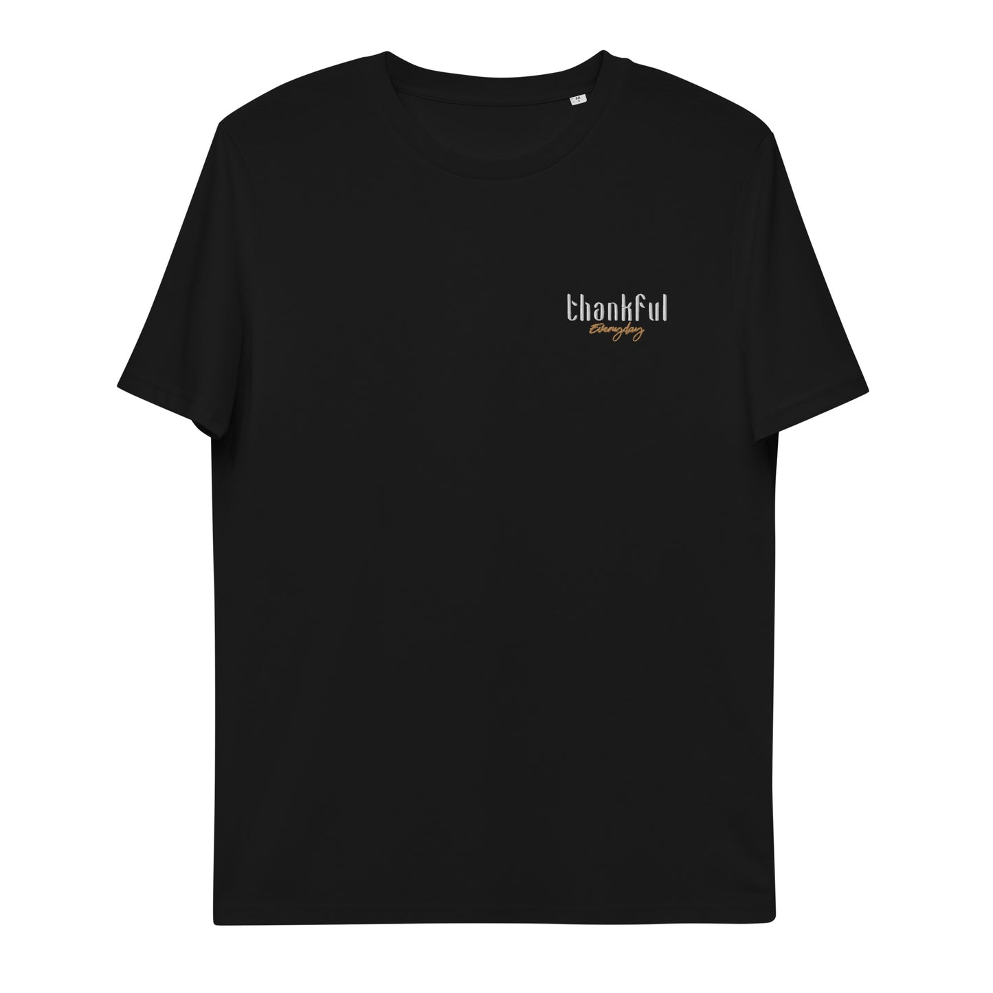 "Thankful Everyday" besticktes Shirt Unisex (schwarz)